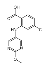 4-chloro-2-(2-methoxy-pyrimidin-5-ylamino)-benzoic acid Structure