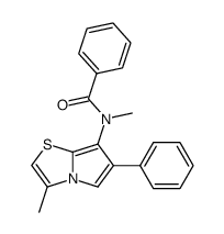 N-methyl-N-(3-methyl-6-phenyl-pyrrolo[2,1-b]thiazol-7-yl)-benzamide结构式