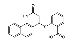 2-[(2-oxo-1,2-dihydrobenzo[h]quinolin-4-yl)sulfanyl]benzoic acid Structure