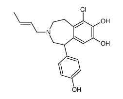 trans-6-chloro-2,3,4,5-tetrahydro-1-(4-hydroxyphenyl)-1H-3-(methylallyl)-3-benzazepine-7,8-diol hydrate结构式