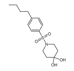 1-(4-butylbenzenesulfonyl)piperidine-4,4-diol结构式