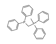 [(Diphenylphosphanyl)-methyl]-methyl-diphenyl-phosphonium结构式