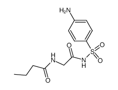 N-butyryl-glycine sulfanilylamide Structure