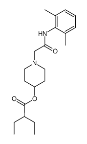 2-Ethyl-butyric acid 1-[(2,6-dimethyl-phenylcarbamoyl)-methyl]-piperidin-4-yl ester Structure