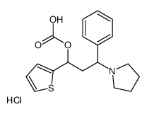 (3-phenyl-3-pyrrolidin-1-yl-1-thiophen-2-ylpropyl) hydrogen carbonate,hydrochloride结构式