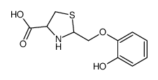 2-((2-Hydroxyphenoxy)methyl)-4-thiazolidinecarboxylic acid Structure