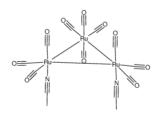 Ru3(CO)10(acetonitrile)2 Structure