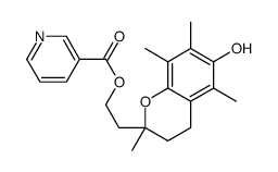 2-(6-hydroxy-2,5,7,8-tetramethyl-3,4-dihydrochromen-2-yl)ethyl pyridine-3-carboxylate Structure