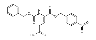 N-benzyloxycarbonyl-α-(p-nitrobenzyl)-(Z)-α,β-dehydroglutamate结构式