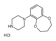 1-(3,4-Dihydro-2H-1,5-benzodioxepin-6-yl)piperazine hydrochloride (1:1) Structure