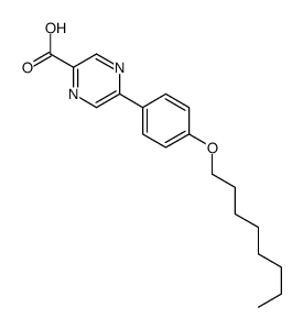 5-(4-octoxyphenyl)pyrazine-2-carboxylic acid Structure