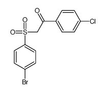 2-(4-bromophenyl)sulfonyl-1-(4-chlorophenyl)ethanone结构式