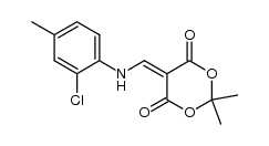 5-{[(2-chloro-4-methylphenyl)amino]methylene}-2,2-dimethyl-1,3-dioxane-4,6-dione结构式