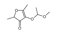 4-(1-methoxyethoxy)-2,5-dimethylfuran-3-one结构式