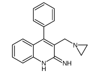 3-(aziridin-1-ylmethyl)-4-phenylquinolin-2-amine结构式
