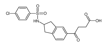 4-[2-[(4-chlorophenyl)sulfonylamino]-2,3-dihydro-1H-inden-5-yl]-4-oxobutanoic acid Structure