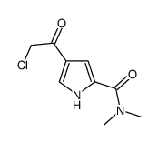 1H-Pyrrole-2-carboxamide, 4-(chloroacetyl)-N,N-dimethyl- (9CI)结构式