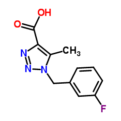1-(3-Fluorobenzyl)-5-methyl-1H-1,2,3-triazole-4-carboxylic acid Structure