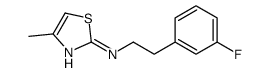 N-[2-(3-fluorophenyl)ethyl]-4-methyl-1,3-thiazol-2-amine结构式