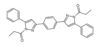 1-[5-phenyl-3-[4-(5-phenyl-1-propanoylpyrazol-3-yl)phenyl]pyrazol-1-yl]propan-1-one结构式