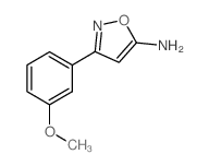 3-(3-甲氧基苯基)-5-氨基异恶唑结构式