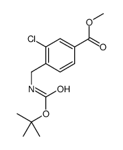 methyl 3-chloro-4-[[(2-methylpropan-2-yl)oxycarbonylamino]methyl]benzoate结构式