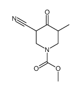 3-cyano-1-(methoxycarbonyl)-5-methyl-4-oxopiperidine Structure