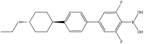 B-[3,5-二氟-4'-(反式-4-丙基环己基)[1,1'-联苯]-4-基]硼酸结构式