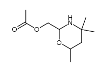 2-acetoxymethyl-4,4,6-trimethyltetrahydro-(2H)-1,3-oxazine Structure