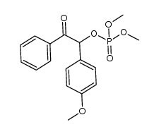 1-(4-methoxyphenyl)-2-oxo-2-phenylethyl dimethyl phosphate结构式