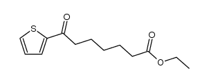 7-oxo-7-[2]thienyl-heptanoic acid ethyl ester结构式