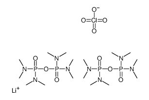 lithium,N-[bis(dimethylamino)phosphoryloxy-(dimethylamino)phosphoryl]-N-methylmethanamine,perchlorate结构式