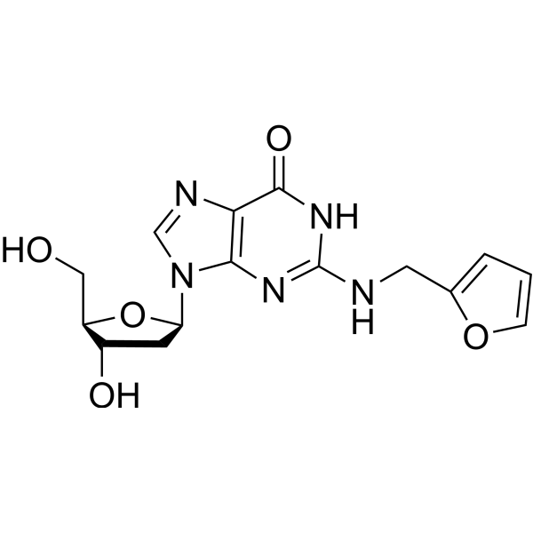 2′-Deoxy-N-(2-furanylmethyl)guanosine Structure