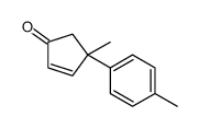 (4S)-4-methyl-4-(4-methylphenyl)cyclopent-2-en-1-one结构式