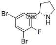 (2S)-2-(3,5-二溴-2-氟苯基)吡咯烷结构式