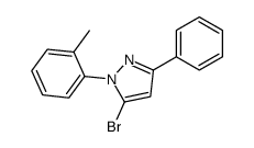 5-bromo-1-(2-methylphenyl)-3-phenylpyrazole结构式