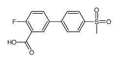 2-fluoro-5-(4-methylsulfonylphenyl)benzoic acid结构式