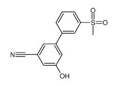 3-hydroxy-5-(3-methylsulfonylphenyl)benzonitrile结构式