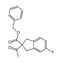 2-acetyl-2-(benzyloxycarbonyl)-5-fluoroindane结构式