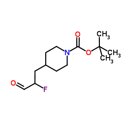 tert-butyl 4-(2-fluoro-3-oxopropyl)piperidine-1-carboxylate structure