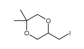 5-iodomethyl-2,2-dimethyl-[1,4]dioxane结构式