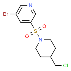 3-bromo-5-(4-(chloromethyl)piperidin-1-ylsulfonyl)pyridine结构式