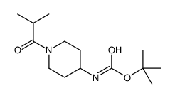 tert-butyl N-[1-(2-methylpropanoyl)piperidin-4-yl]carbamate结构式