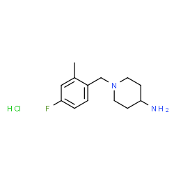 1-(4-Fluoro-2-methylbenzyl)piperidin-4-amine dihydrochloride结构式