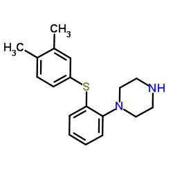 1-{2-[(3,4-Dimethylphenyl)sulfanyl]phenyl}piperazine结构式