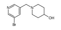 1-((5-bromopyridin-3-yl)methyl)piperidin-4-ol结构式