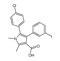 5-(4-Chlorophenyl)-4-(3-iodophenyl)-1,2-dimethylpyrrole-3-carboxylic Acid结构式