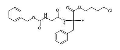 N-benzyloxycarbonylglycyl-L-phenylalanine 4-chlorobutyl ester结构式