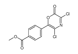 Benzoic acid,4-(3,5-dichloro-2-oxo-2H-1,4-oxazin-6-yl)-,methyl ester structure