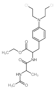 L-Phenylalanine, N-(N-acetyl-D-alanyl)-4-[bis(2-chloroethyl)amino]-, ethyl ester结构式